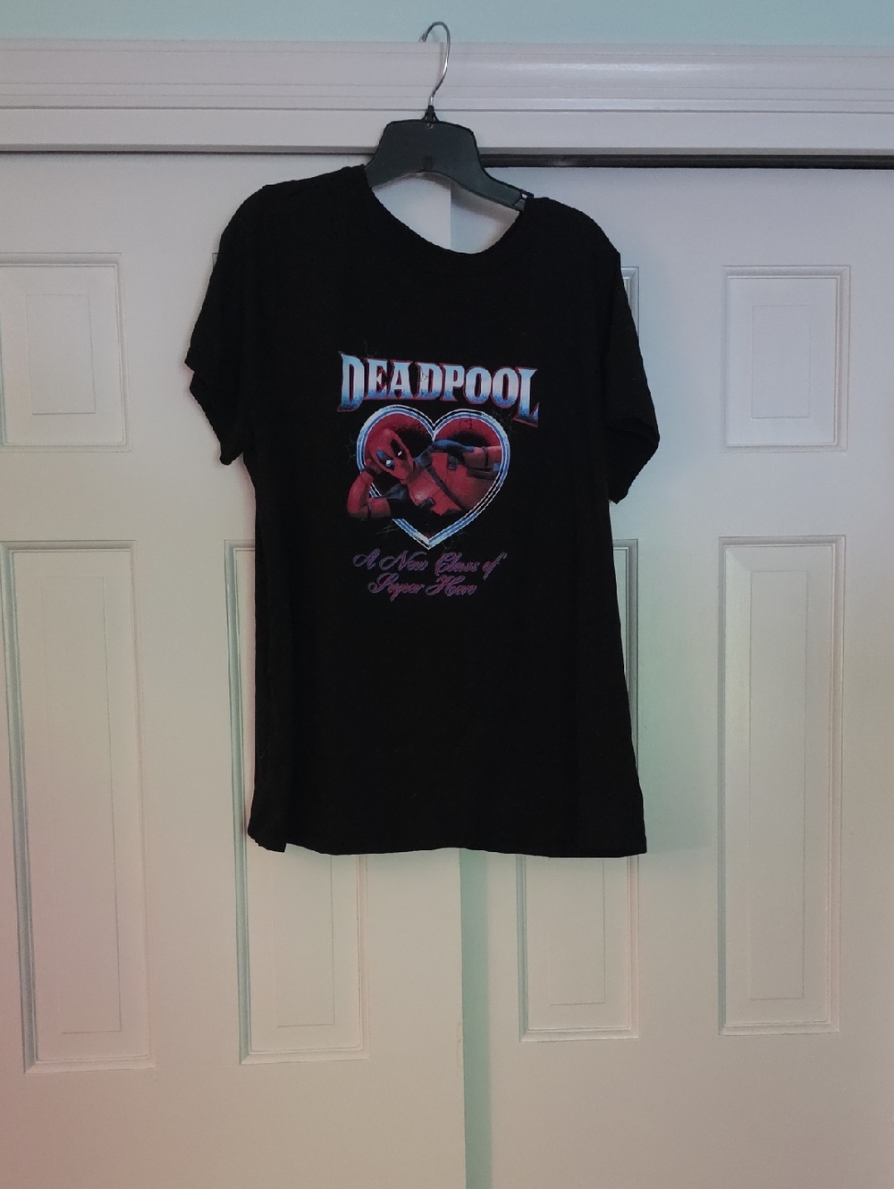 torrid Black Deadpool Graphic Tee with Red Accent